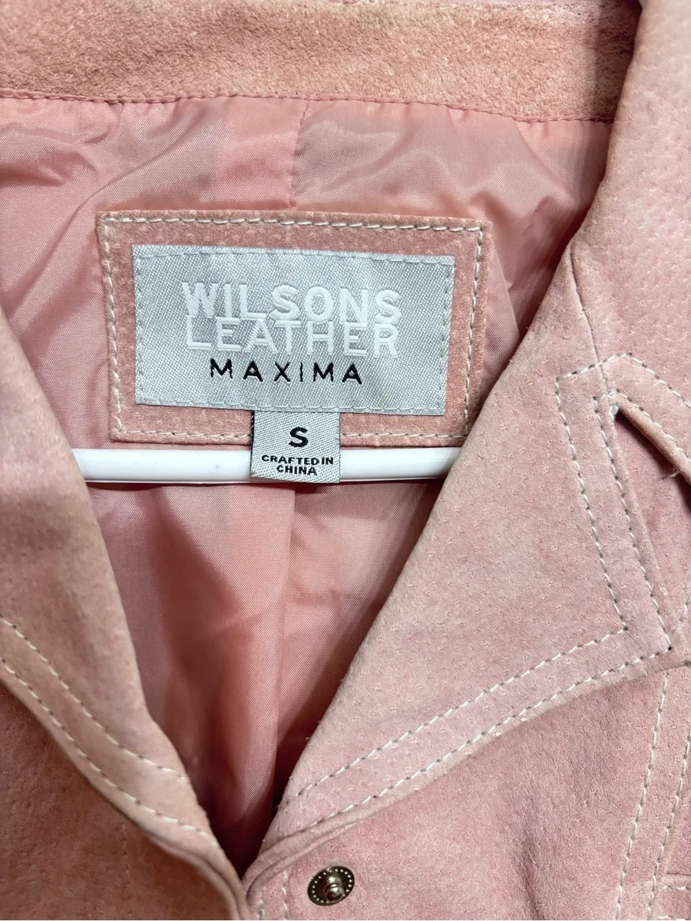 Wilsons Leather jacket. small Pink Suede Jacket - Women's